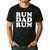 Run Dad Run Marathon Running Spectator Shirt T-Shirt Men's Casual T-Shirt Black