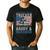 Semi Truck Driver Trucker Daddy Husband US American Flag Men's Casual T-Shirt Black