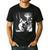 Siberian Husky Alien UFO Taking a Selfie Dog Mom Dad Men's Casual T-Shirt Black
