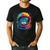 Space Cat Mom Cat Dad Men Women Kids Astronaut Space Men's Casual T-Shirt Black