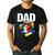 Speed Cubing Dad Puzzle Cuber Cube Kids Men's Casual T-Shirt Black