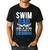 Swim Dad Swimming Dad Of A Swimmer Dad Swim Father Men's Casual T-Shirt Black