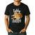 Tabby Daddy Cat Lover Saying Graphic Men's Casual T-Shirt Black
