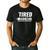 Tired Dad Club Maze Track Back 2 Sided Men's Casual T-Shirt Black Tired Dad Club Maze Track Back 2 Sided Men's Casual T-Shirt Black