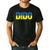 Ukrainian Dido Grandfather Dad Ukraine Flag Distressed Men's Casual T-Shirt Black