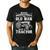 Never Underestimate An Old Man Tractor Farmer Dad Men's Casual T-Shirt Black