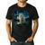 Van Gogh Starry Night Cat For Cat Lover Cat Mom And Cat Dad Men's Casual T-Shirt Black