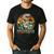 Vintage Fatherhood Is A Walk In The Park Dad T Rex Dinosaur Men's Casual T-Shirt Black