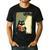 Vintage Japanese Cat Book Lovers UFO Alien Abduction Cat Dad Men's Casual T-Shirt Black