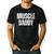 Vintage Muscle Daddy Weightlifter Dad Cool Father Workout Men's Casual T-Shirt Black