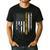 Vintage USA Flag Korea Taekwondo Training Dad Silhouette Men's Casual T-Shirt Black