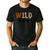Wild Daddy Zoo Born Two Be Wild B-Day Safari Jungle Animal Men's Casual T-Shirt Black