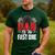 1 Year Old Racing Car Fast One Birthday 1st Family Dad Men's Casual T-Shirt Forest