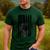 American Flag USA Patriot Boxer Dog Dad Men's Casual T-Shirt Forest