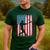 American Flag Vintage Baseball Flag Dad Mom Tee T-Shirt Men's Casual T-Shirt Forest