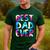 Best Dad Ever Colorful Tie Dye Fathers Day Men's Casual T-Shirt Forest