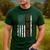 Best Dad Ever US American Flag Gift For Father's Day Short Sleeve Men's Casual T-Shirt Forest