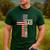 Blessed Dad Christian From Daughter Son Jesus Patriotic Men's Casual T-Shirt Forest