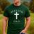 Blessed Dad Christian Men James 1 17 Scripture Quote Cross Men's Casual T-Shirt Forest
