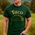 Burrito Taco Taquito Dad Mom Child Baby Matching Family Men's Casual T-Shirt Forest