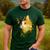 Calico Cat With Flowers For Mom Dad Women Men Kids Botanical Men's Casual T-Shirt Forest