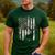 Camo US Flag Deer Elk Buck Camoflage Hunting Hunter Dad Short Sleeve Men's Casual T-Shirt Forest