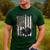 Camo USA Flag Bison Camouflage Hunting Wildlife Hunter Dad Men's Casual T-Shirt Forest