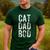 Cat Dad Bod Pet Owner Fitness Gym Men's Casual T-Shirt Forest