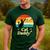Cat Daddy Vintage Cat Lover Cat Dad Fathers Day Men's Casual T-Shirt Forest