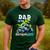 Dad Of The Birthday Boy Monster Truck Dinosaur Party T Rex Men's Casual T-Shirt Forest