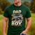 Dad Of The Birthday Boy Monster Truck Family Matching Party Men's Casual T-Shirt Forest