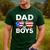 Dad Of Boys Fathers Day Retro Puerto Rico Flag Boricua Dad Men's Casual T-Shirt Forest