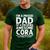 Dad Of CORA Father's Day Personalized Name Joke Men's Casual T-Shirt Forest