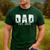 Dad Est 2026 Baseball Dad To Be New Baby Daddy Father's Day Men's Casual T-Shirt Forest