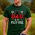 Dad Of The Fast One 1st Birthday Racing Car Family Men's Casual T-Shirt Forest