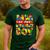 Dad And Mom Dada Birthday Boy Building Bricks Family Party Men's Casual T-Shirt Forest