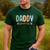 Daddy Saurus Dad Dinosaur Three Rex Birthday Boy Girl Family Men's Casual T-Shirt Forest