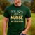 My Daughter Is A Nurse Proud Nurse's Mom Dad RN LPN Family Men's Casual T-Shirt Forest