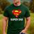 DC Comics Superman Father's Day Super Dad Logo Men's Casual T-Shirt Forest