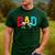Disney Mickey And Friends Mickey Minnie Dad Collegiate Logo Men's Casual T-Shirt Forest