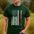 Distressed US American Flag Father Shirt Best Dad Ever Men's Casual T-Shirt Forest
