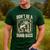 Don't Be A Dumb Bass Fish Camo American Flag Dad Jokes Men's Casual T-Shirt Forest