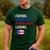 Father Husband Puerto Rican Legend Proud Dad Rico Flag Men's Casual T-Shirt Forest