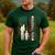 Father's Day Baseball Papa USA Flag Dad Men Baseball Men's Casual T-Shirt Forest