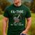 Fathor Dad Father Father's Day Classic Fit Short Sleeve T-Shirt Size Small Men's Casual T-Shirt Forest