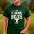The Final Boss Vintage Rock Bull Fun Tee For Strong Dads Men's Casual T-Shirt Forest