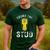 Found The Stud Dad Joke Handy Tools Stud Finder Men's Casual T-Shirt Forest