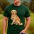 Golden Retriever I Love Dad Dog Dad Father's Day Men's Casual T-Shirt Forest