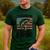 I'd Rather Be Fishing Bass Fish Dad Joke American Flag Men's Casual T-Shirt Forest