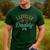 Leveled Up To Daddy Father To Be New Dad Men's Casual T-Shirt Forest